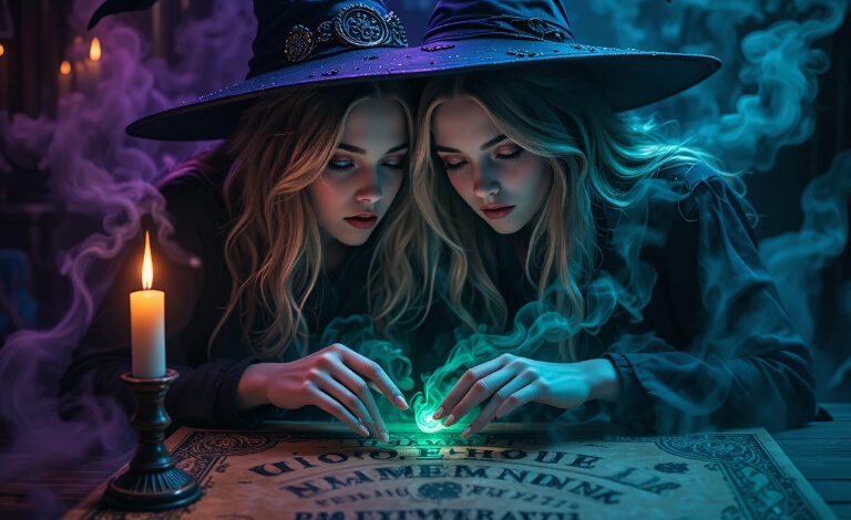 Ouija Board on Halloween Night